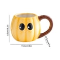 thumbnail image 4 of Halloween Relief Coffee Mug, Cute Tea Coffee Mugs, Ceramic Coffee Cups with 3D Embossed Design, Halloween Gifts for Women, Mugs for Halloween Decor Party (Yellow), 4 of 7