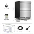 thumbnail image 2 of Nipus 24 in 160 Can Drawer Beverage refrigerator,5.2 cu.ft.Dual Zone,Under Counter Built-In Stainless Steel for Home & Commercial Use, 2 of 13