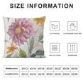 thumbnail image 5 of BANET   Floral Pillow Cases Standard , Yellow Flower Botanical Print Pattern Bedding Pillow Sham Standard Size, Envelope Closure Standard Pillow Cover White, 5 of 5