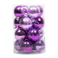 thumbnail image 2 of RICHMJ 16Pcs Christmas Balls Ornaments for Xmas Tree - 3.15Inch Large Shatterproof Christmas Tree Decorations Hanging Ball for Holiday Wedding Party Decoration(Purple), 2 of 8