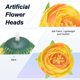 thumbnail image 2 of Uxcell Paquete de 50 Cabezas de Camelia Artificial, Cabeza de Camelia de Seda Falsa de 1.3 Pulgadas para Boda/Ramo/Pared de Flores [Amarillo, 3.5cm], 2 of 7