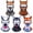 Set-d, variant on Funny 3D Printed Animal Ski Mask, Balaclava Face Cover with Ears Stretchable Hood Wraps the Head and Neck During Snow Sports, Cycling, Festivals, and Costume Events