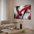 thumbnail image 6 of 1Pc Framed Canvas Wall Art Abstract Lines, Red, Black And White Three-Color Flow, Modern Minimalist Print Canvas Poster Painting Room Wall Decor, Ideal Gift For Bedroom Living Room Hallway Dorm, 6 of 9