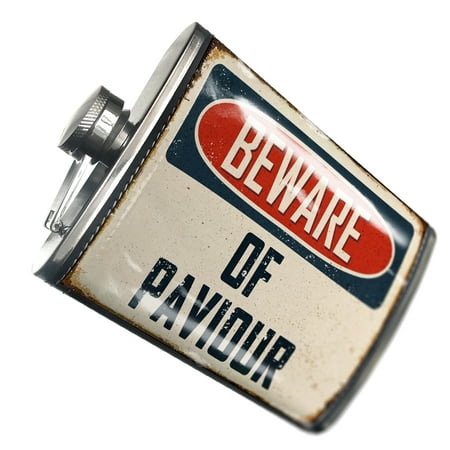 

NEONBLOND Flask Beware Of Paviour Vintage Funny Sign