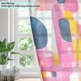 thumbnail image 4 of Yayeee Window Curtains Light Filtering 63"x52" Grommet Panel Pair Home Living Room Decor, Art Geometric, 4 of 7
