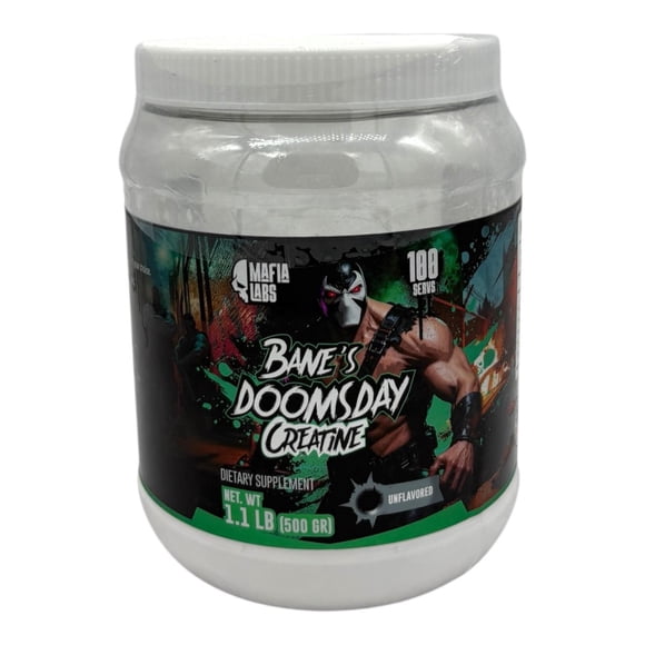Creatina Monohidratada en Polvo Bane’s Doomsday – 500 g | Sin Sabor | 100 Porciones   MAFIA LABS