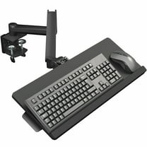 VIVO Pneumatic Heavy Duty Clamp-on 24 inch Keyboard Tray