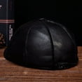 thumbnail image 6 of Men Women Real F-ur Beret Hat Geunine Leather Unisex Bucket Caps Berets ,Classic Design, 6 of 6