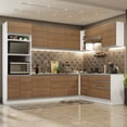 thumbnail image 2 of Cocina Integral Completa Esquinera Madesa 479cm Glamy 01 - Blanco/Marrón Madesa GCGL479001, 2 of 5