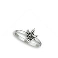 thumbnail image 4 of Oxidized Marijuana Leaf Ring .925 Sterling Silver Band Jewelry Female Male Unisex Size 9, 4 of 4