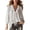 White, variant on YVNAURA Womens V Neck Pleated Blouse Bell Sleeve Top For Women Long Sleeve Button Down Collared Shirt Office Work Business Casual Blouse Spring Fall, White,L