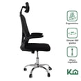thumbnail image 2 of Silla Giratoria de Escritorio Ergonomica Negra Mesh Oficina negro, 2 of 8