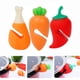 thumbnail image 1 of Suministros de oficina, kit de adornos DIY, bricolaje para el hogar, elevadores de tapas de ollas, 3 piezas, lindos, pequeños, con forma de zanahoria, pimiento, muslo de pollo, tapa de olla elevada, p, 1 of 9