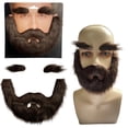 thumbnail image 2 of Juego de bigote y cejas postizos autoadhesivos, accesorio para disfraz de barba postiza, accesorio para cosplay, escenario de teatro de mascarada., 2 of 8