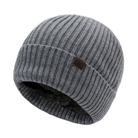 hotojiny Unisex Beanie Hat for Men Women Winter Warm Fleece Lined Pullover Cap Knitted Trendy Soft Comfort Hat