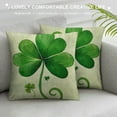thumbnail image 3 of COMIO AVOIN Watercolor Shamrock Lucky Clover Throw Pillow Cover, St Patricks Day Cushion Case Decoration for Sofa Couch, 3 of 5
