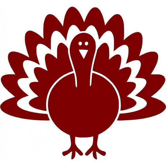 Design With Vinyl Home Wall Decals Turkey Thanksgiving Fall Motivational Wall Decal for Boys Girls Bedroom - DIY and Removable - Size: 22 In x 22 In