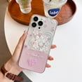 thumbnail image 2 of case for iPhone 14 Pro Max Case Clear with Design Cute Butterfly Floral Embossed Pattern Camera Protection Soft TPU Bumper Slim Protective Cover for Girly Girl Women (Pink Flowers), 2 of 7