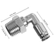 thumbnail image 2 of unbranded Conector En Codo De Latón Niquelado Para Compresor De Aire Con Ajuste Seguro Npt Macho, 2 of 8