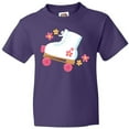 thumbnail image 3 of Inktastic Roller Skate Flowers Youth T-Shirt, 3 of 5