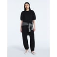 thumbnail image 2 of Scoop Women's and Women's Plus New Scubaknit Pleated Sleeve Top, Sizes XS-4X, 2 of 5