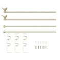 thumbnail image 3 of MERIVILLE 1-Inch Diameter Telescoping Double Window Curtain Rod, Country White Bird Finials, 48"-84", Country White Rod, 3 of 5