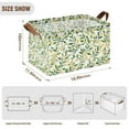 thumbnail image 7 of Yayeee Foldable Storage Basket for Shelves with Handles Set of 2 Waterproof Cloth Bins, Olive Leaf, 7 of 7