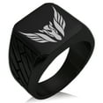 thumbnail image 1 of Stainless Steel Greek Mythology Pegasus Geometric Pattern Biker Style Polished Ring, 1 of 1