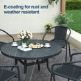 thumbnail image 2 of ELPOSUN 5-Piece Outdoor Patio Dining Set, Patio Dining Chairs & 39.3” Large Round Dining Table with Umbrella Hole, Steel Frame & Rattan Seat, Black/Black, 2 of 7