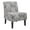 Damask Gray, variant on Riverbay Furniture 18.25'' Modern Fabric Floral Pattern Slipper Chair in Gray