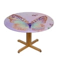 thumbnail image 3 of WYYP   Butterfly Tablecloths Butterfly Birthday Tablecloth Spring Table Cover Butterfly Table Decorations Pink and Purple Table Cloth Butterfly Baby Shower Tablecloth 54-58, 3 of 8