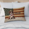 thumbnail image 4 of Freedom Paws Patriotic Papillon Vintage Memorial Day Quilt Pillowcase Pap Butterfly Dog Lover Throw Pillow Cover Bed Home Decor - 12006, 4 of 5