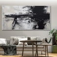 thumbnail image 4 of black textured wall art black and white abstract art black and white painting black and white wall art brown 3d textured wall art,(71*142cm)28*56 Inches,Unstretched,Frameless, 4 of 4
