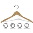thumbnail image 4 of International Hanger Solid Wood Top Hanger with Notches, 25 Pack, 4 of 5