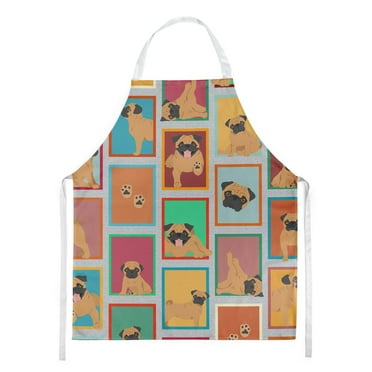 Lots of Apricot Pug Apron 27 in x 30 in