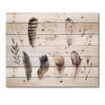 thumbnail image 3 of Designart 'VIbrant Orange Boho Feathers' Bohemian & Eclectic Print on Natural Pine Wood, 3 of 5