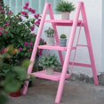 thumbnail image 3 of 3 Step Ladder, Multi-Purpose Sturdy Lightweight Portable Folding Step Stool with Wide Anti-Slip Pedals, 500lbs Capacity Household and Kitchen Stepladders(Pink), 3 of 6