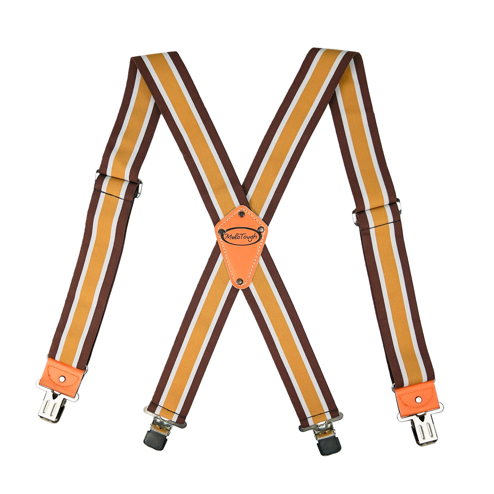 Mens Suspenders Heavy Duty Clips 2 inch Wide Adjustable Length Big and