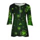 thumbnail image 5 of Fiudx Ofertas Flash Del Día Solo En Línea Camiseta Estampada a La Moda para Mujer, Blusa con Mangas 3/4, Camisetas Informales con Cuello En V, 5 of 5