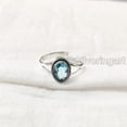 thumbnail image 2 of Natural Blue Topaz Ring, AAA Quality Blue Topaz Gemstone Ring, December Birthstone, Adjustable Tiny Ring, Toe Ring, 925 Sterling Silver, Womens Ring, Christmas, Twisted Boho Ring, Handmade Jewelry, 2 of 9