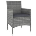 thumbnail image 3 of vidaXL Patio Lounge Set Chairs and Seat Cushions Table 5 Piece Poly Rattan, 3 of 8