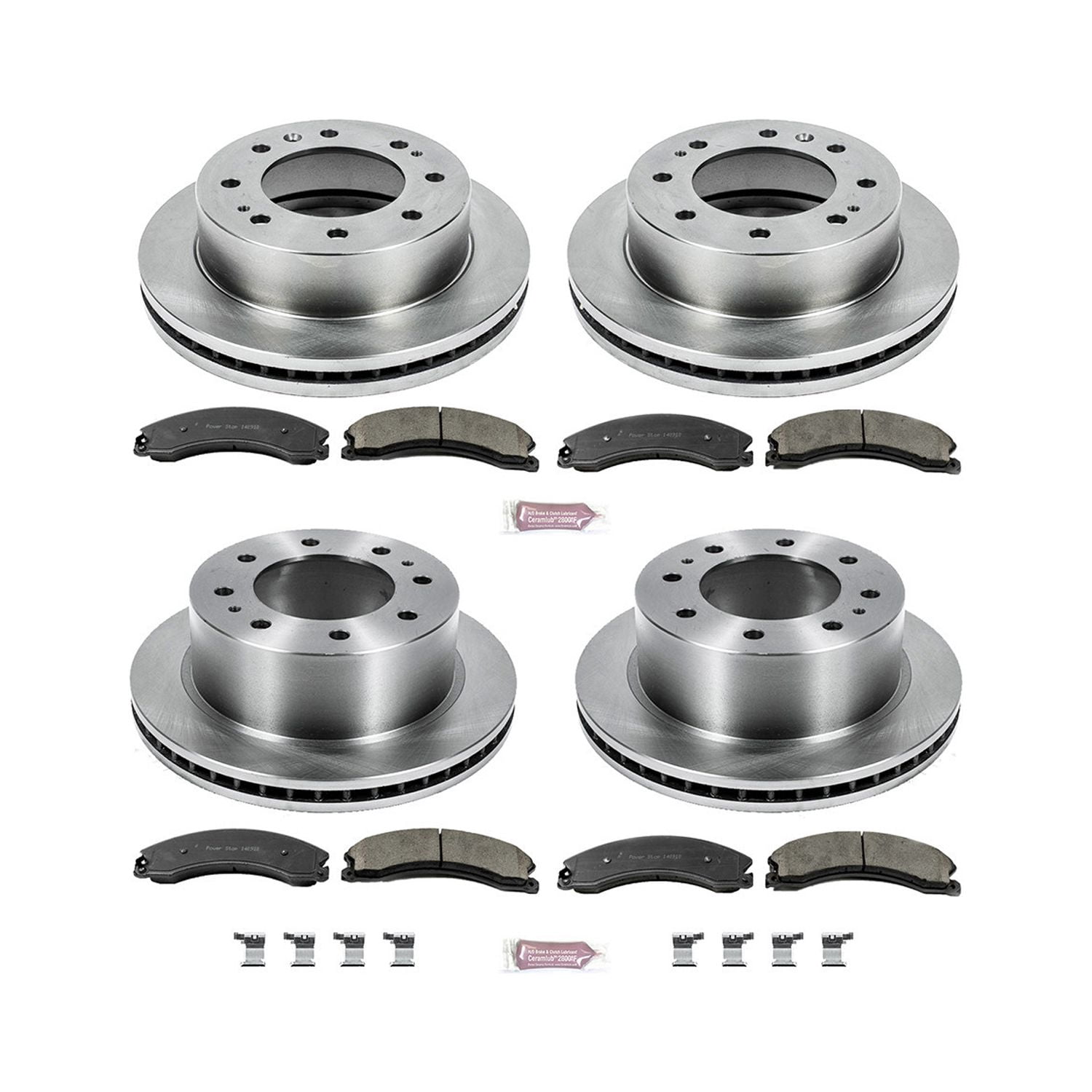 PowerStop Front and Rear Stock Replacement Brake Pad and Rotor Kit Fits: CHEVROLET GMC Select Models KOE6992