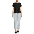 thumbnail image 2 of Time and Tru Women's Short Sleeve Peplum T-Shirt, 2 of 5