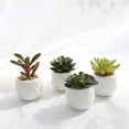 thumbnail image 4 of Amdohai 4 Pack Mini Potted Succulents Fake Succulents Pot Ceramic Artificial, 4 of 7