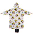 thumbnail image 2 of Oversized Wearable Blanket Hoodie,White Cow Head Hat Pattern Sherpa Blanket Hoodie with Super Pockets,Super Warm Fuzzy Pullover for Women & Men, 2 of 6