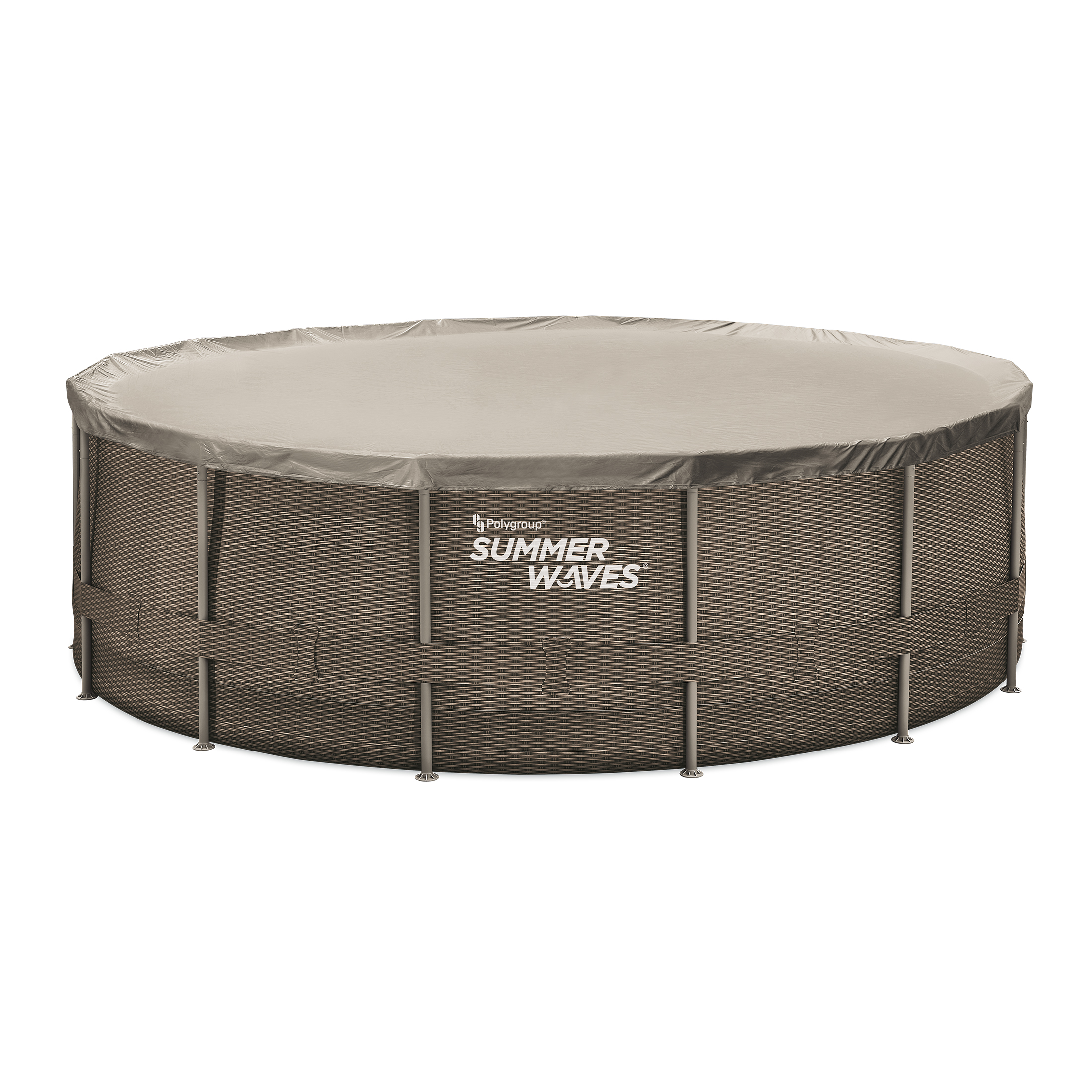 Summer Waves Cover used for Above Ground Pools, Warm Gray, Adults, Unisex