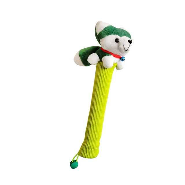 Almencla Badminton Racket Handle Cover Absorbent Knitting Tennis Racquet Grip Cartoon Green