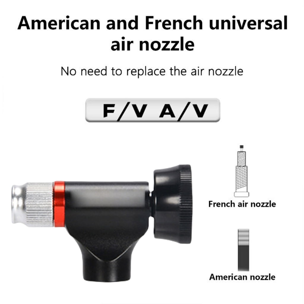SIEYIO Portable CO2 Inflator Head Road Bike Tire Inflator CO2 Tyre Filler Air Pumps with Pressure Gauge & Insulated Sleeve