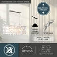 thumbnail image 4 of Elsa 5L Nickel Coastal Capiz Shell Linear Chandelier Island Pendant Light Fixture, 4 of 9