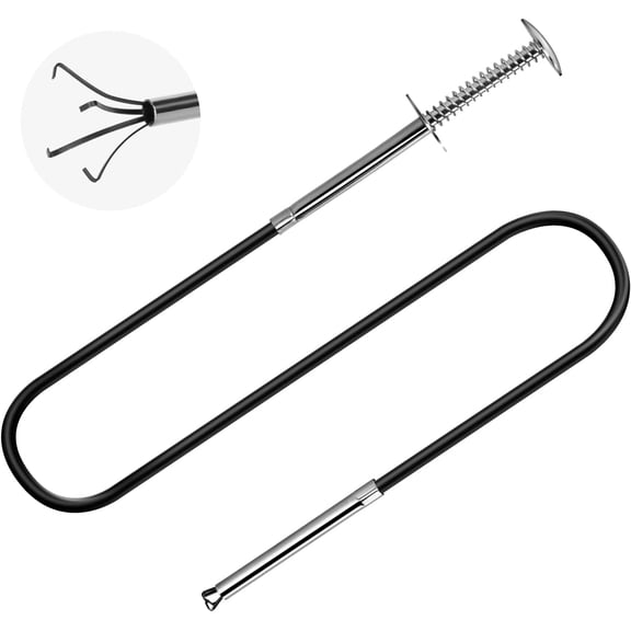 Small Caliber Flexible Grabber Tools 24'' Four-claw Pickup Tool Pick Up Items In Narrow Space Flexible Waste Picking Tool for Engine Bay/Home Sink/Earring (Not magnetic)